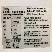 Bbraun Dialog+ Evo - Dialysis image 3